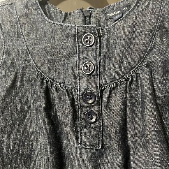 GAP Blue Jean Pleated Buttoned Dress Size 5t - Picture 4 of 7